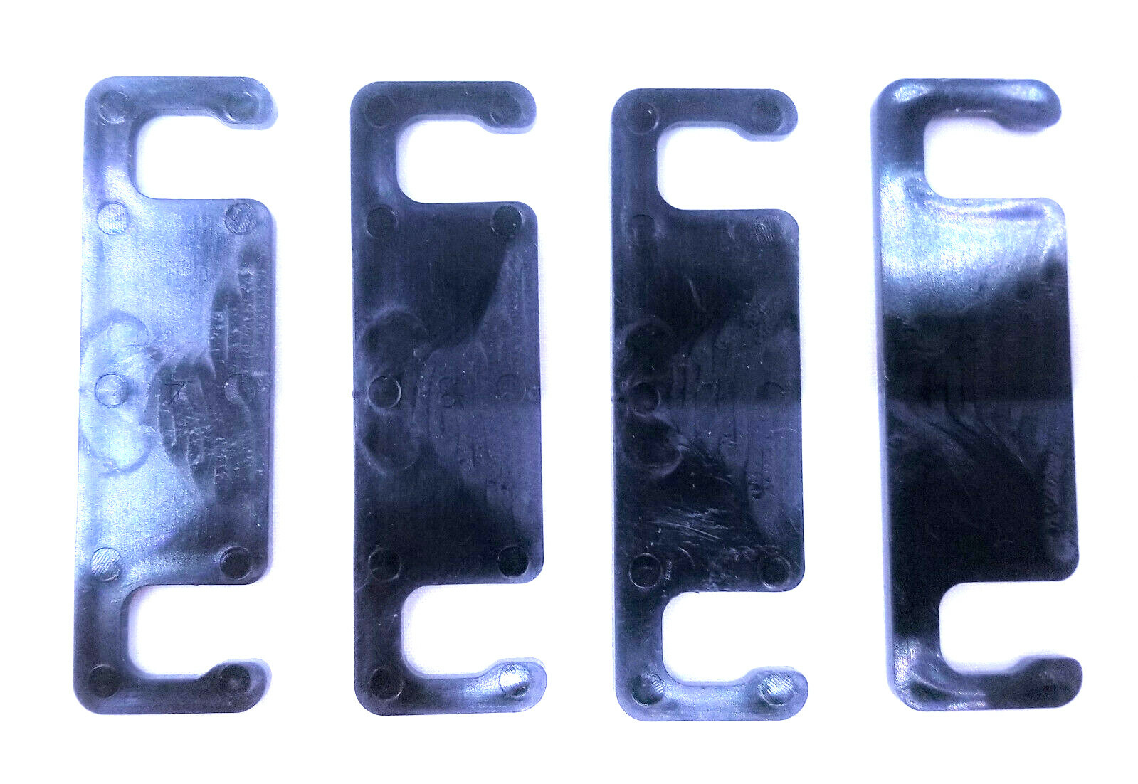 Set of 4 Spacers Blinds Roller Shade Brackets, 2-1/2″ long, 1/8″ thick Black