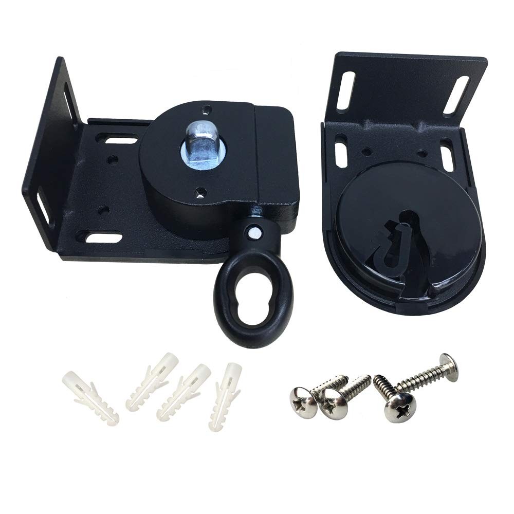 Cross Land Universal Mounting Brackets for Outdoor Roller Shades Black