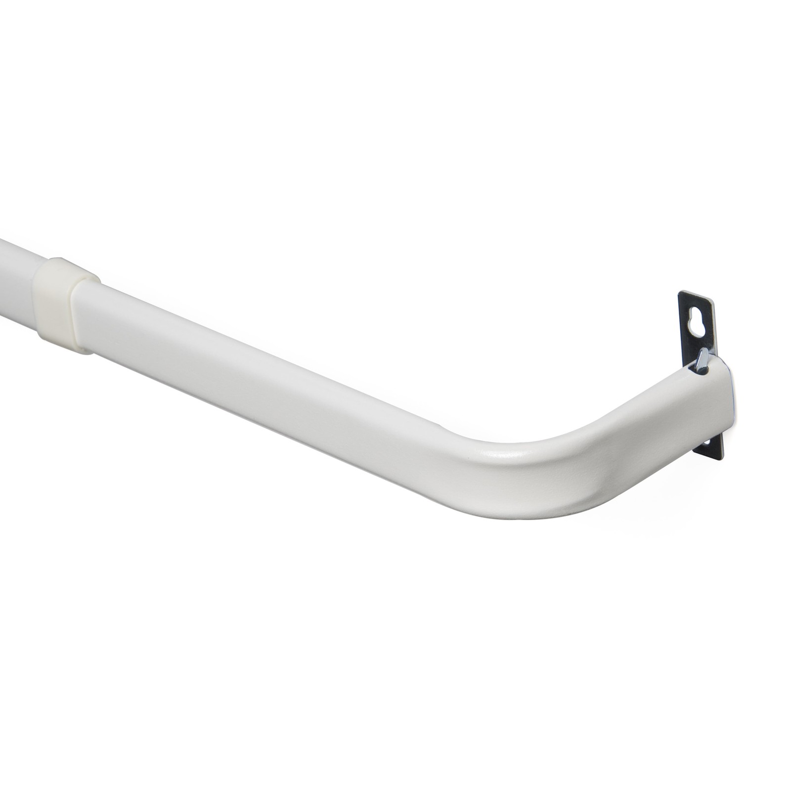 2″ Basic Metal Wrap Around Adjustable Curtain Rod 84-120″ Adjustable Length
