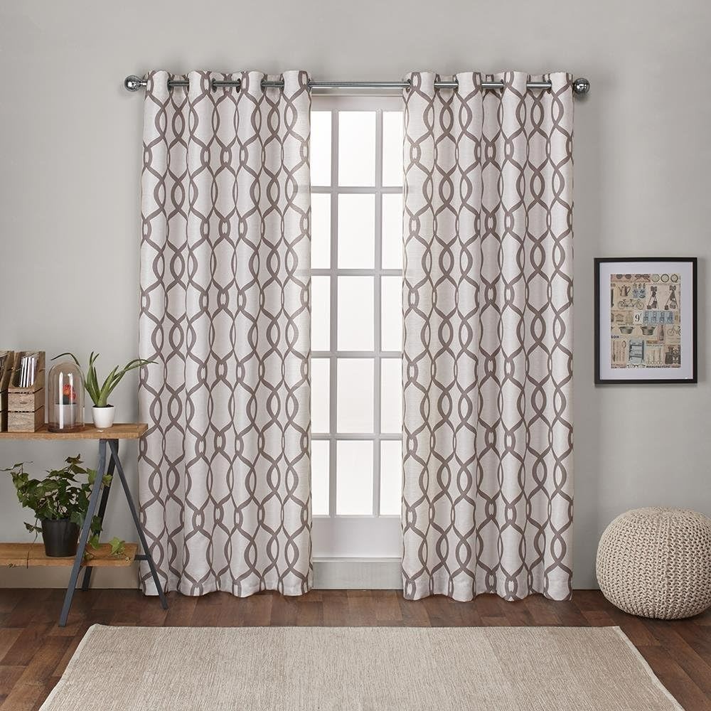 EXCLUSIVE HOME Kochi Light Filtering Linen Blend Grommet Top Curtain Pair 54″x84