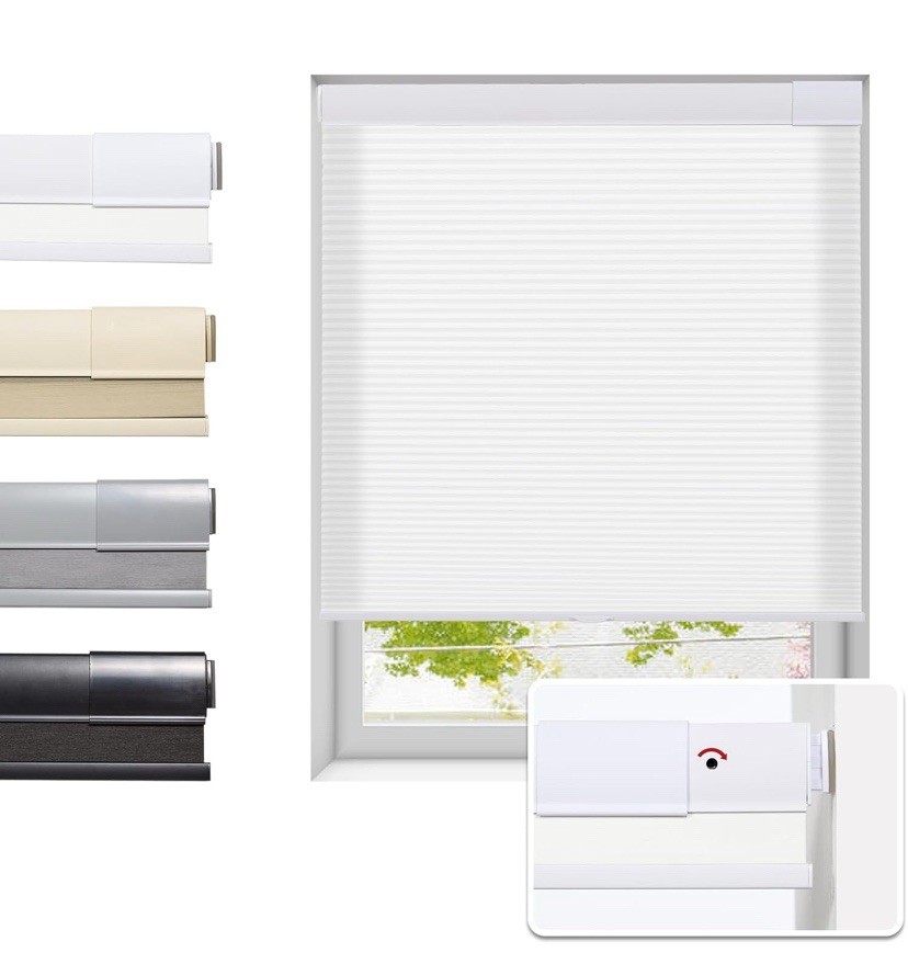 No Drill Cellular Shades for Indoor Windows, Thermal Insulating & Noise Reducing