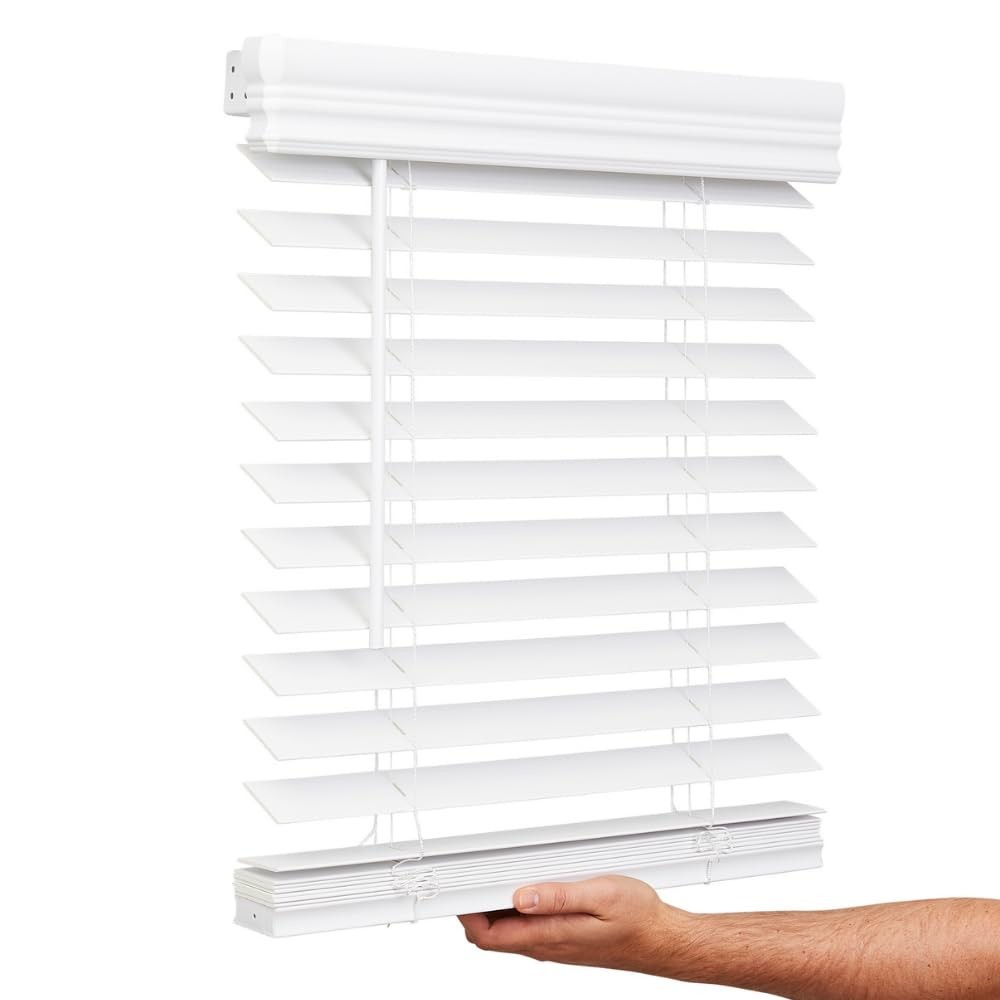 Cordless, 2 Inch Faux Wood Blind, 35″ Wide x 36″ Long, Window Blinds, Blinds …