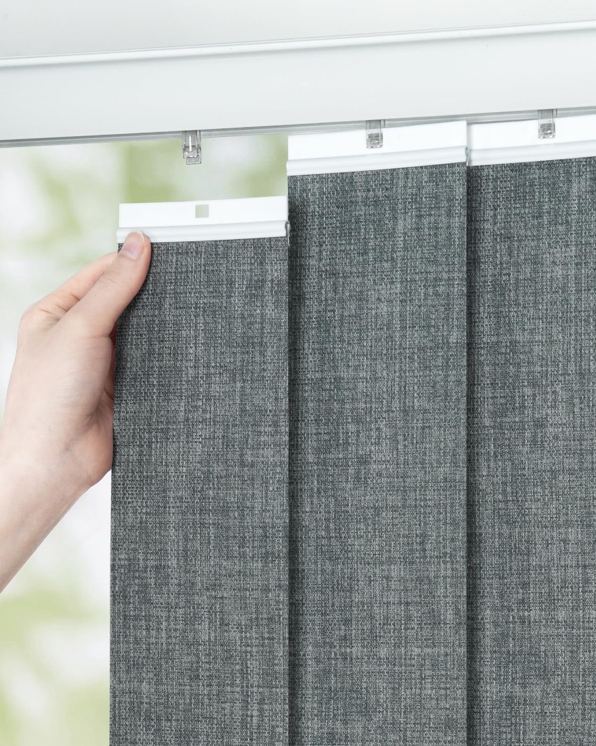 Vertical Blind Replacement Slats, 3.5×82.5 in, Grey | Blackout Material, 20