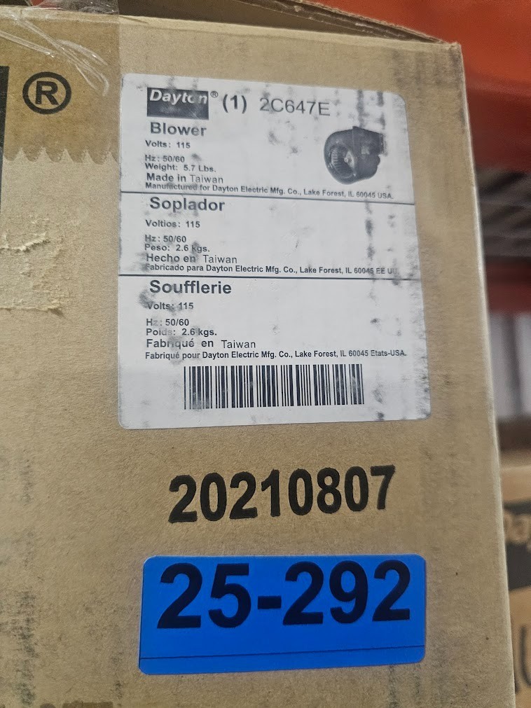 Dayton 2C647 Rectangular Permanent Split Capacitor OEM Specialty Blower NEW