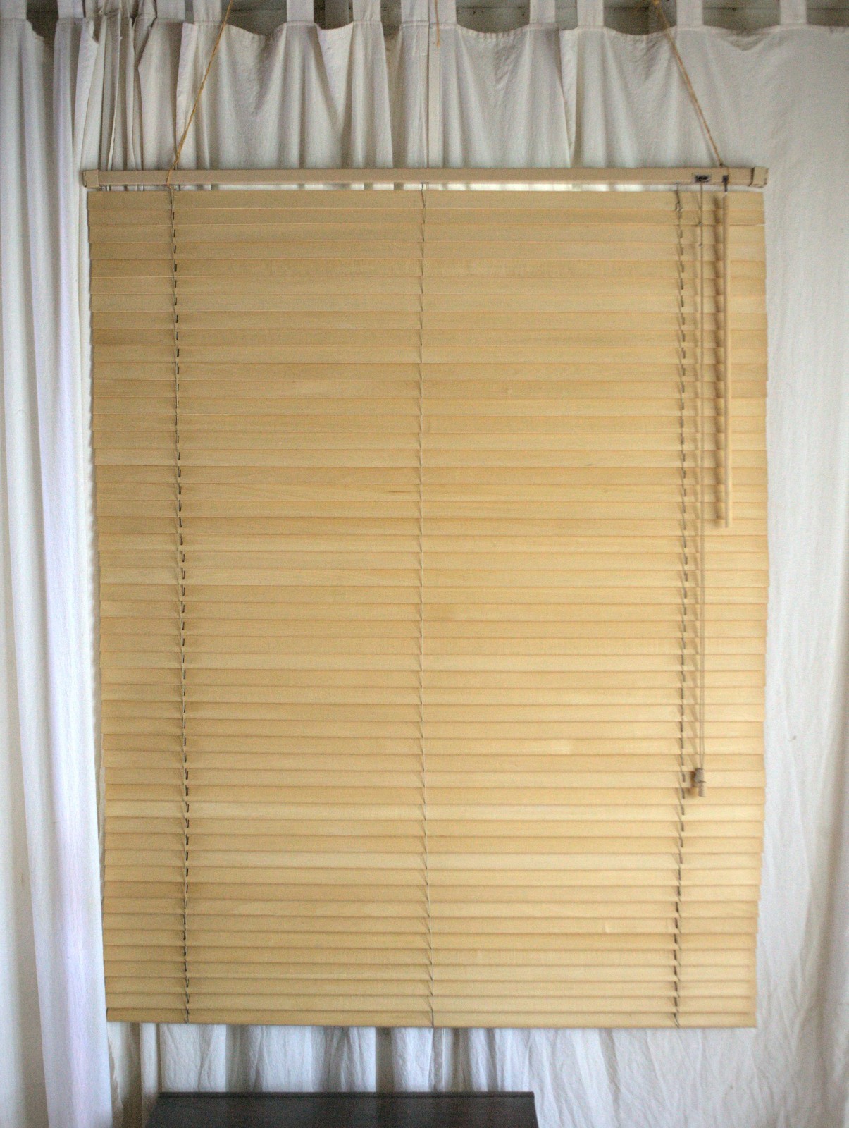 Vintage IKEA Lindmon Venetian Wood Blinds In Birch 60×47