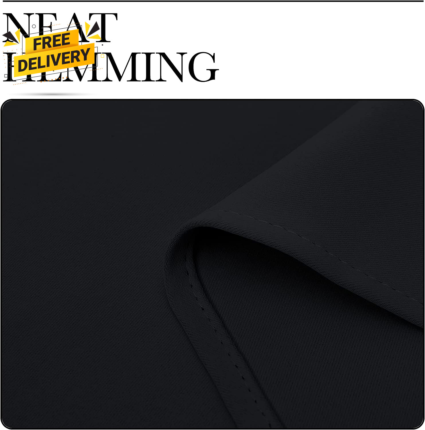 Pitch Black Thermal Insulated Blackout Curtains for Bedroom (2 Panels, 42×63)