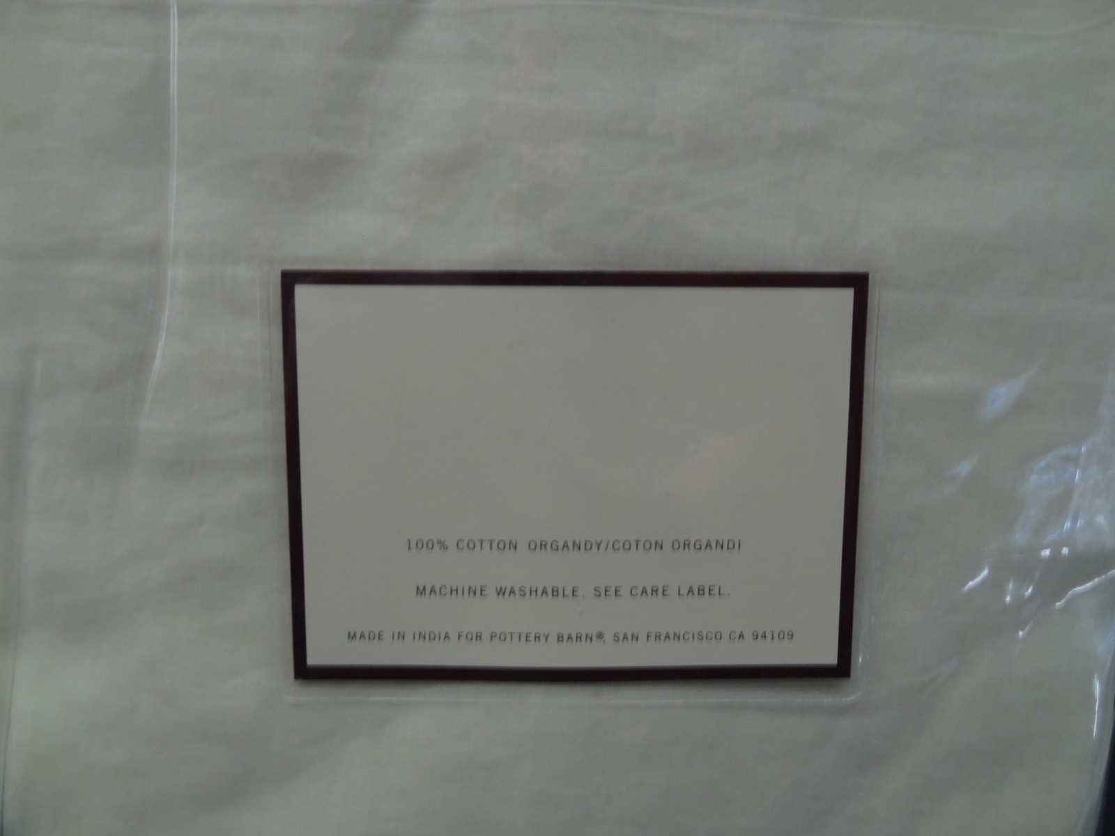 NEW (2) Panel Pottery Barn Ripple Top Sheer Drape Curtain Rideau 42×84 VTG PAIR
