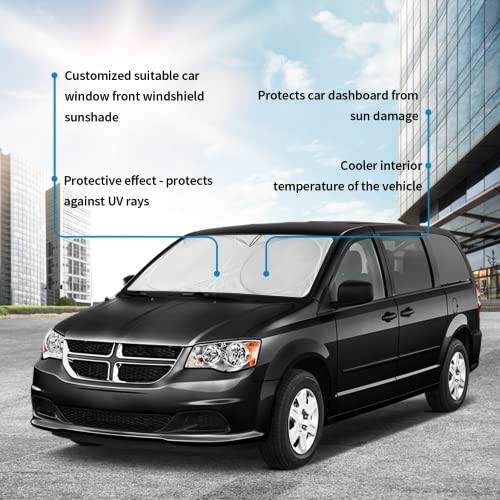 Front Windshield Sun Shade Sunshade-for Dodge for Dodge Caravan 2006-2024