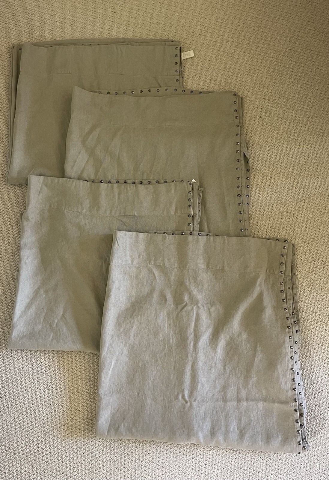 West Elm Curtains, 100% Linen, 48 x 84 (2 Pairs, 4 Total) Beige