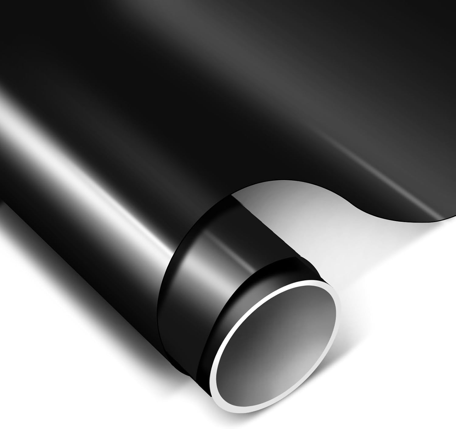 🏁Gloss Black Carbon Fiber Vinyl Wrap Roll Nano Air Release Film 1Ft x 5Ft🛠️