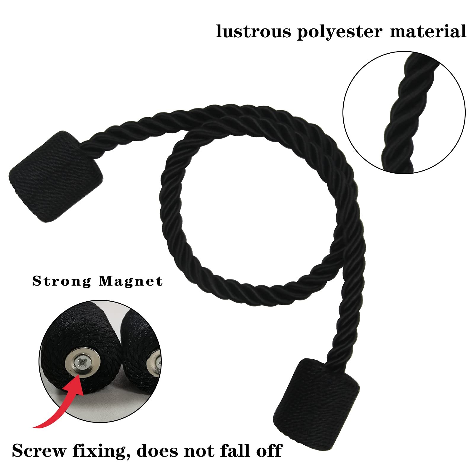 4 Pack Strong Magnetic Curtain Tiebacks Outdoor Elegant Decorative Tie Backs …