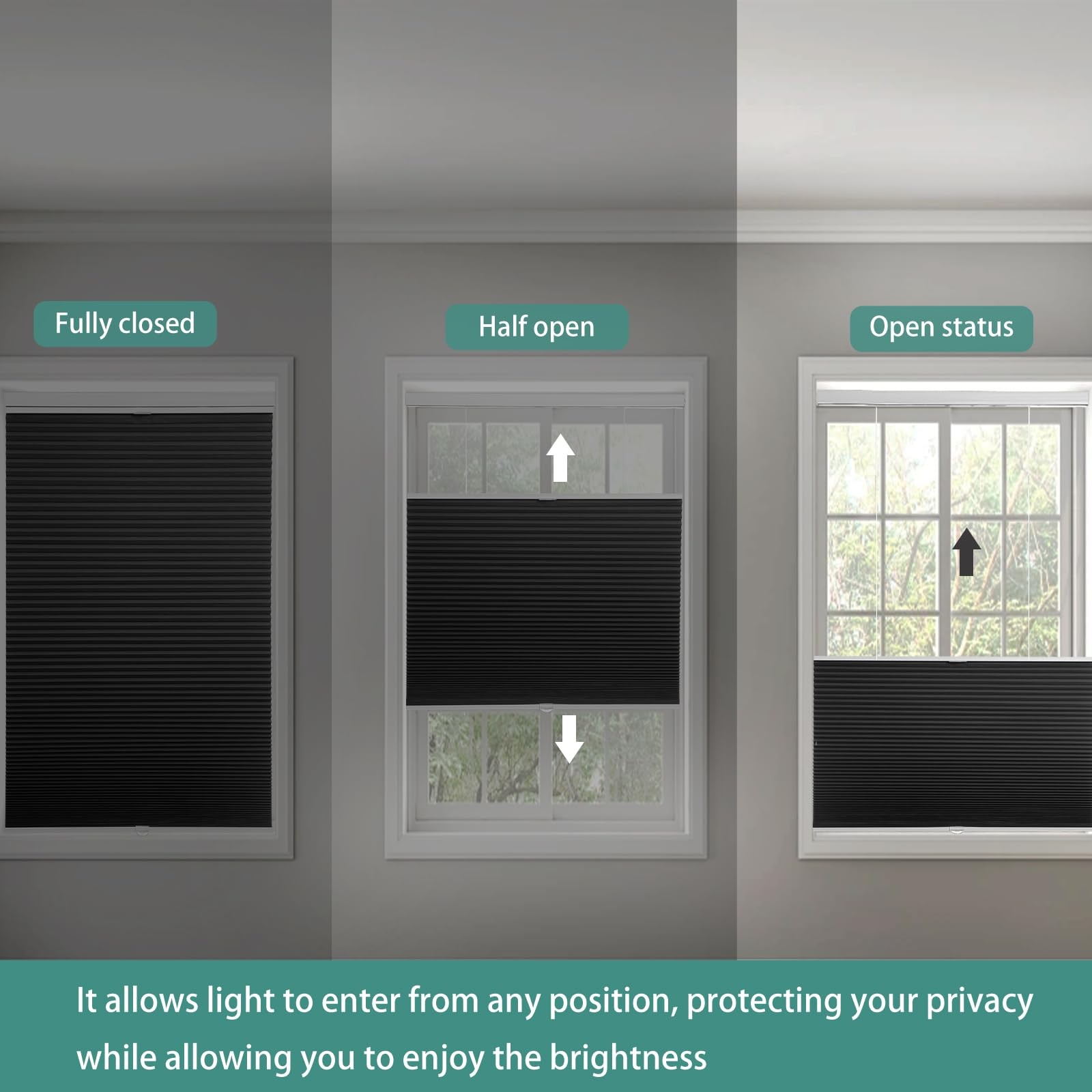 Changshade Blackout Top Down Bottom Up Cellular Shades Cordless Honeycomb