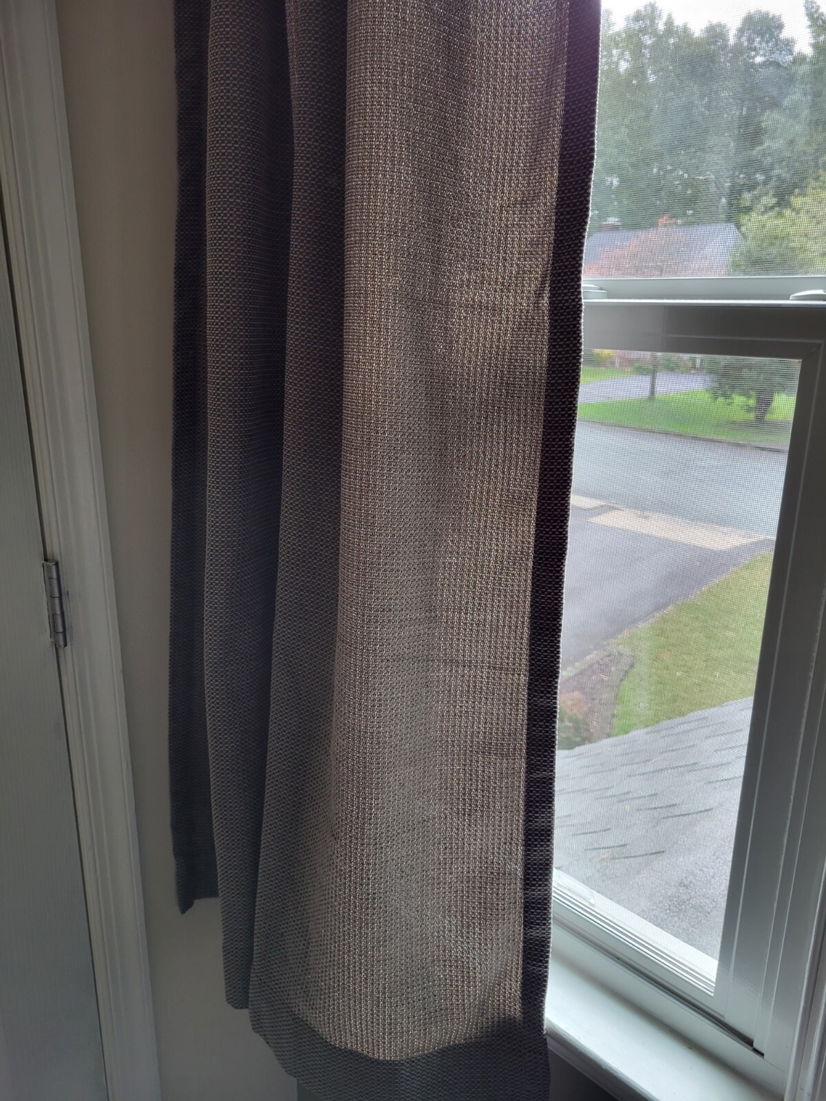 Set of Two Window Curtain Panels JC Penney Rectangle Design Taupe