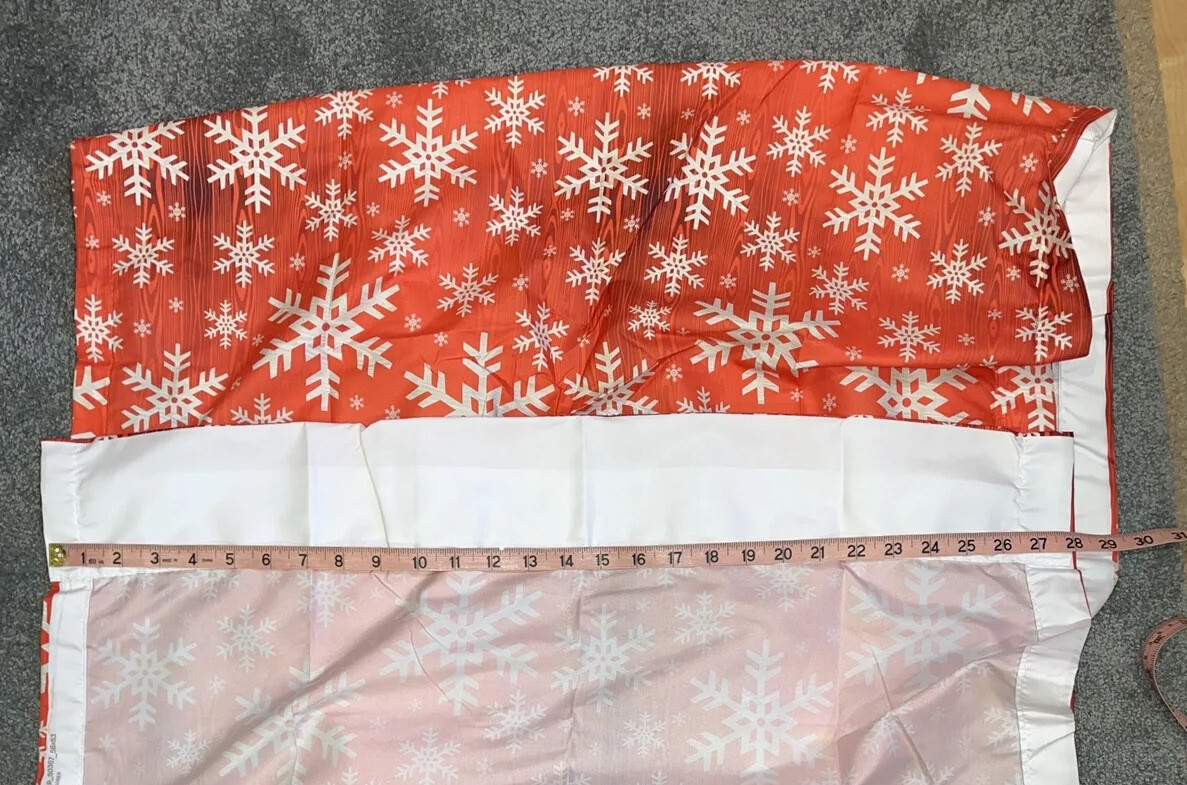 New Ambesonne Microfiber Curtains 2 Panel Set Orange Snowflake 50367 56″ X 63″