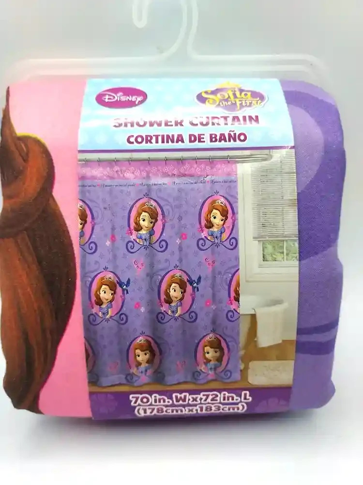 Disney Sofia The First Shower Curtain 178x183cm Fabric Bed Bath Room Decor Kids