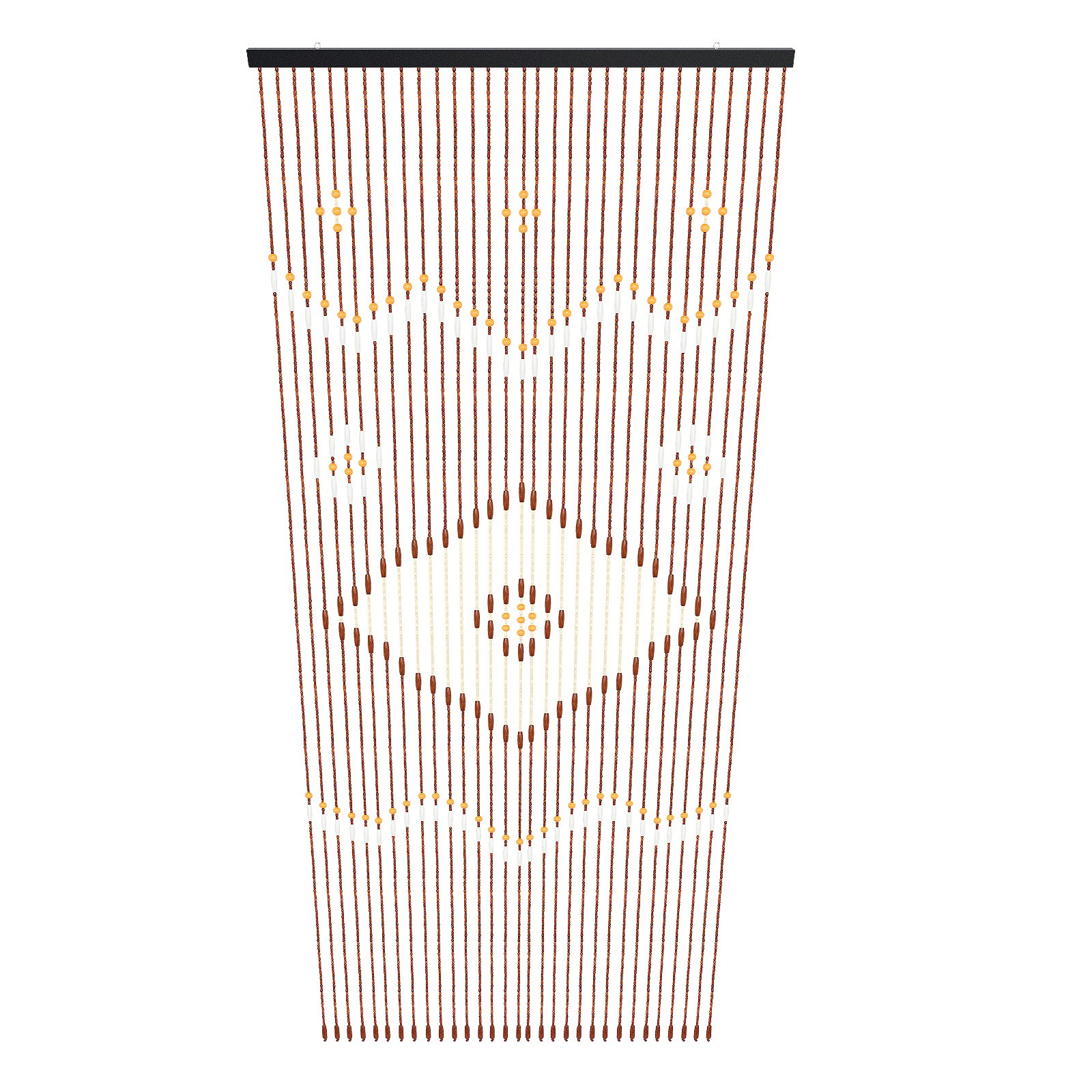 Door Curtain Boho Rustic Door Curtain for Doorway Bamboo Wood Rectangular