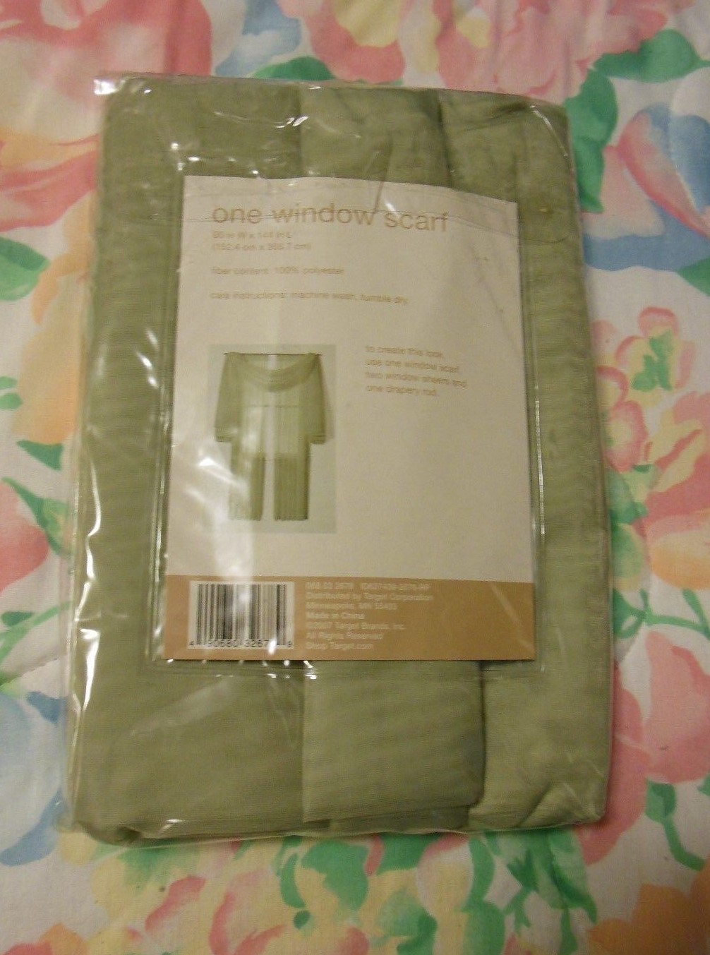 One Window Scarf by Room Essentials, Color Cypress Green Sheer 60″ x 144″