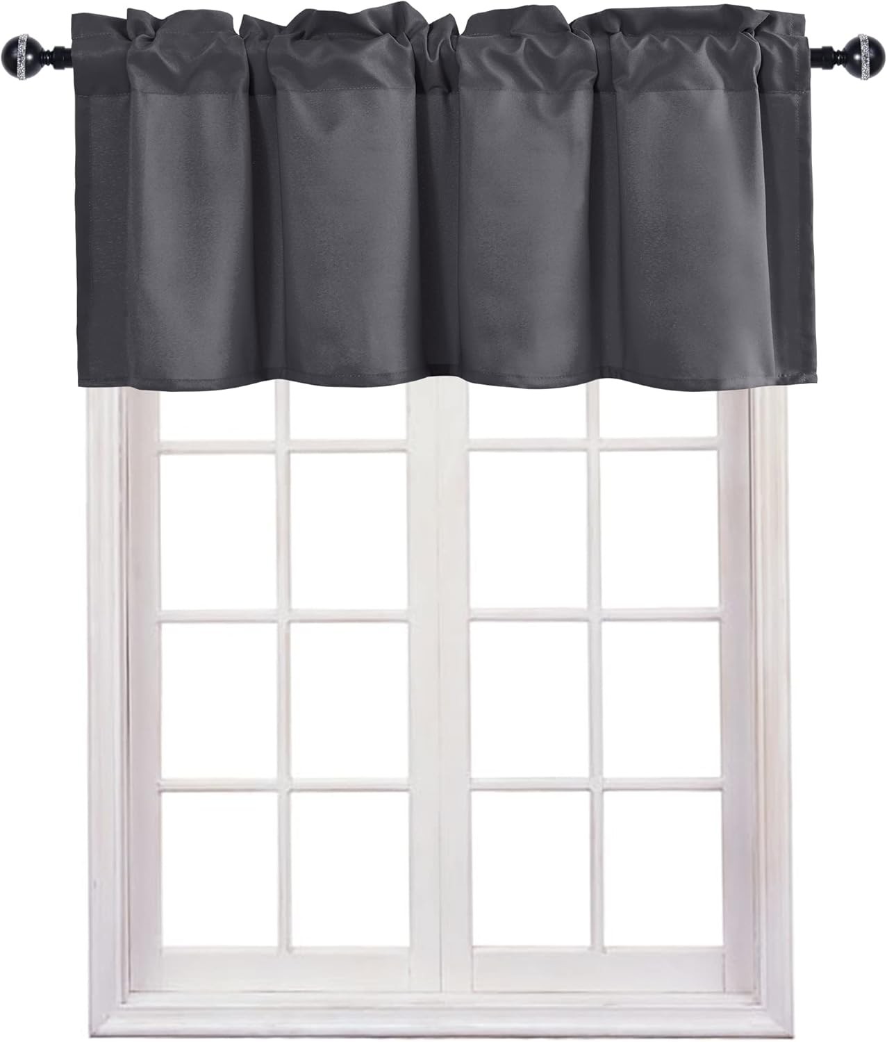 Valance Curtains for Kitchen/Living Room/Basement/Bathroom Window, Thermal