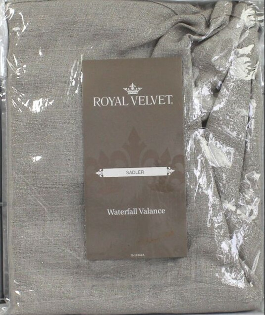 1 Royal Velvet SADLER Waterfall Valance Panel STERLING GREEN 42X37 Window