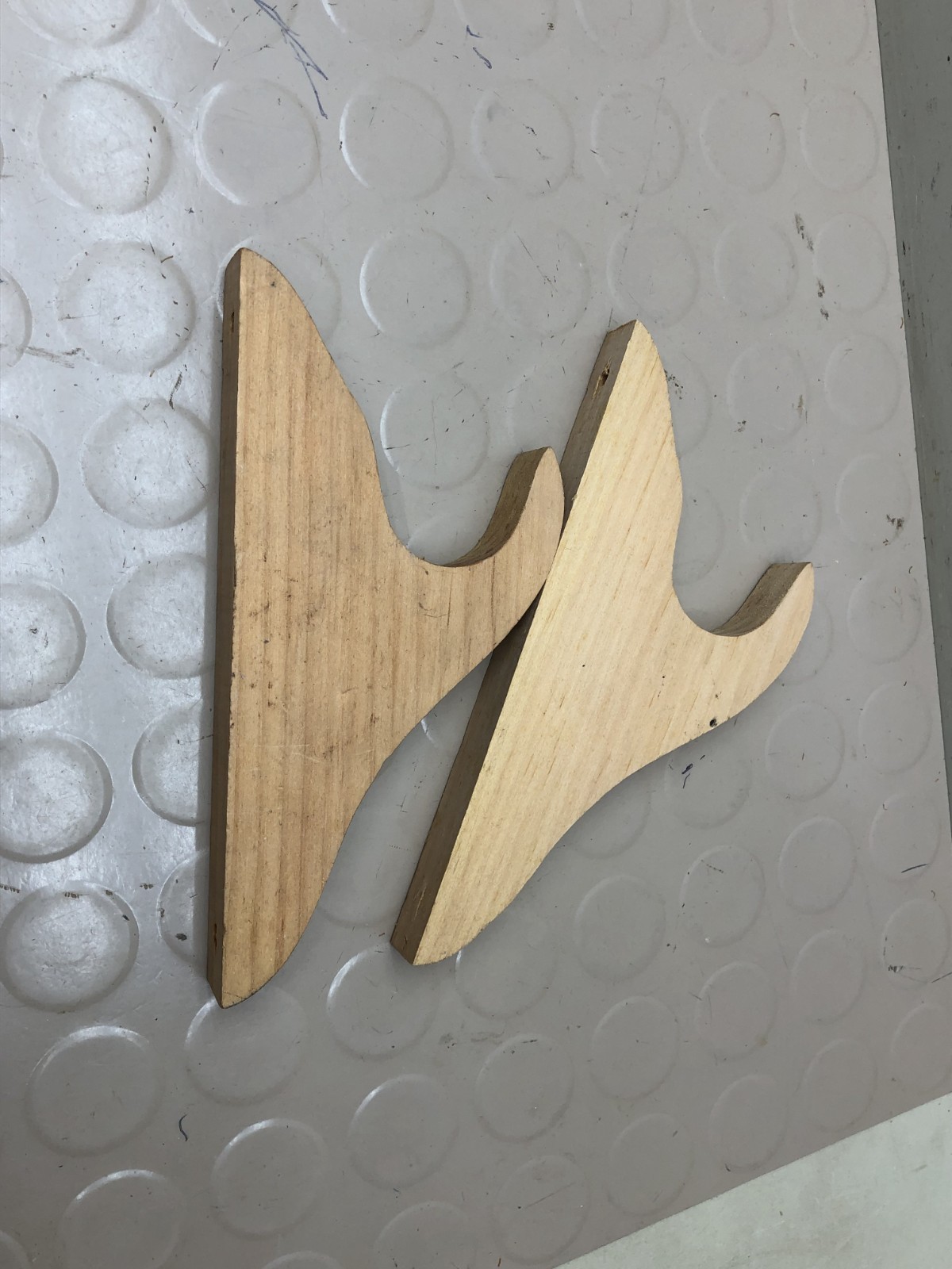 Vintage Pair Wooden Brackets For Curtain Rod Pole – Unfinished