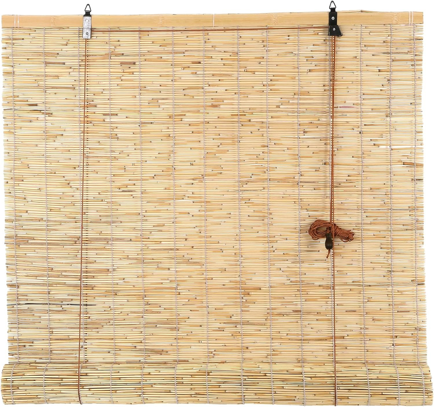 Reed Roller Blinds – Waterproof, Breathable, Easy Install, 72″x72″ Sun Shade