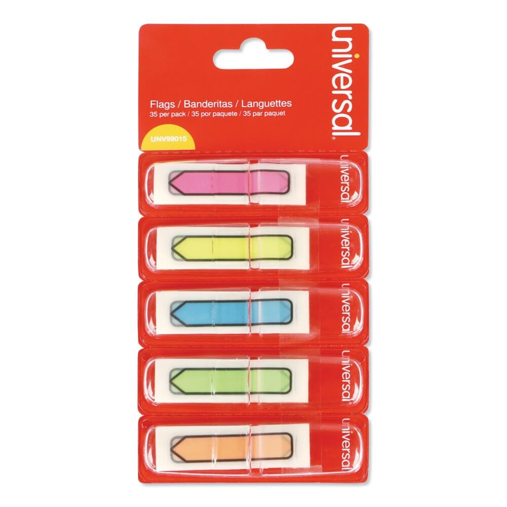 Universal 0.5 in. x 1.75 in., Assorted (Blue, Green, Orange, Pink, Yellow)
