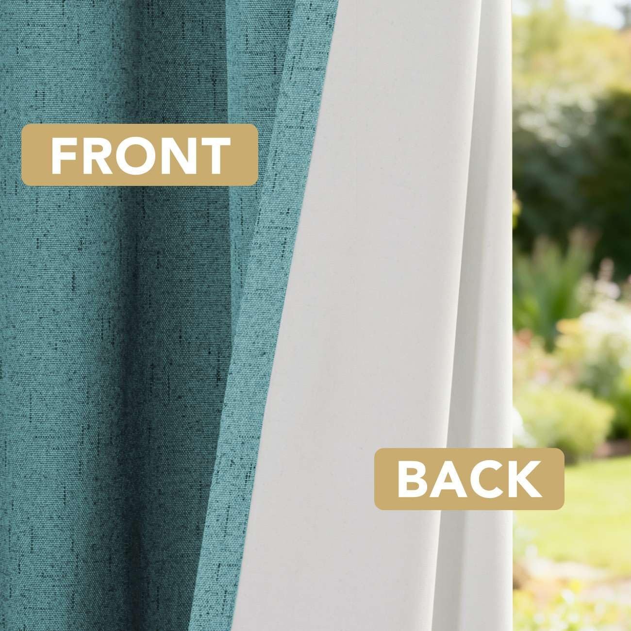 H.Versailtex 100 Blackout Curtains For Bedroom 84 Inches Long Grommet Linen