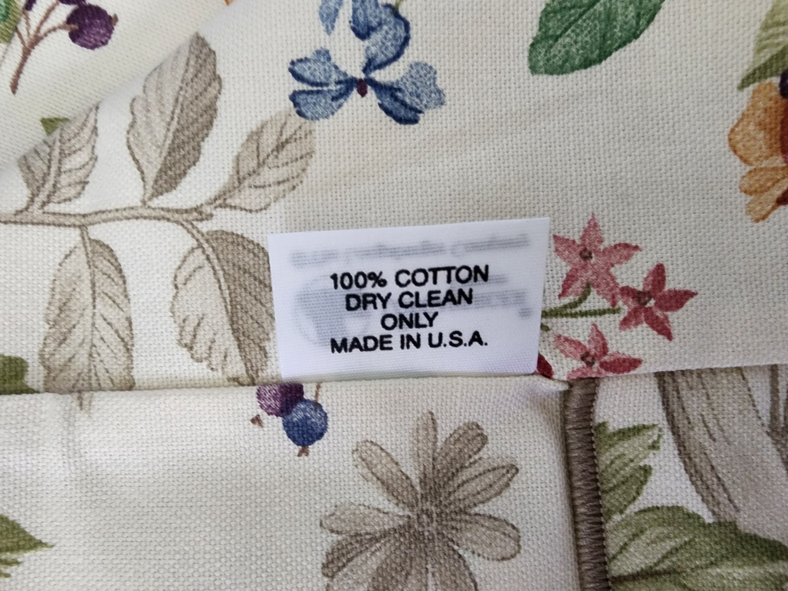 Longaberger Valance Tab Tie Botanical Fields | 53.5″ x 13.5″ | Set 2 | 2445735