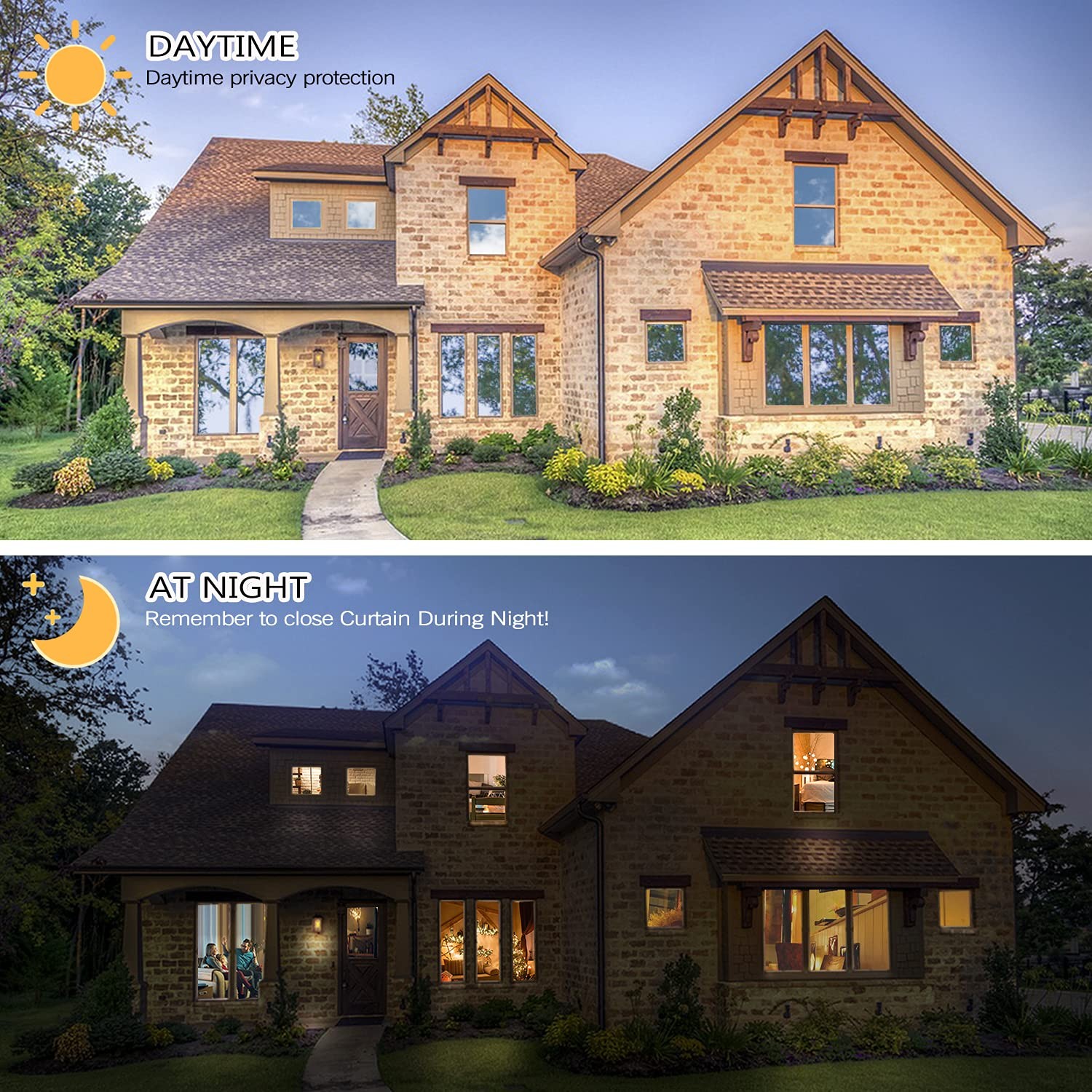 Window Tint for Home, One Way Daytime Privacy Window Film Heat Control Sun Bl…