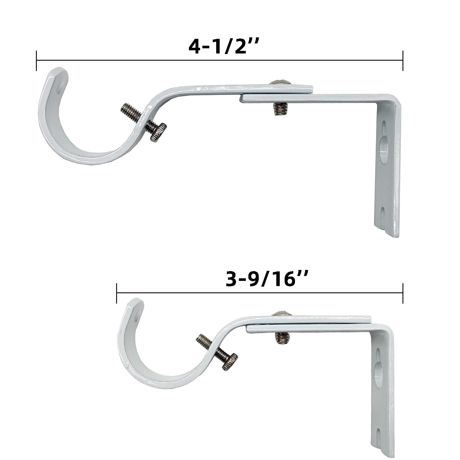 2PCS Adjustable Curtain Rod Brackets, Fits 7/8 inch or 1 inch Rods, Extendabl…