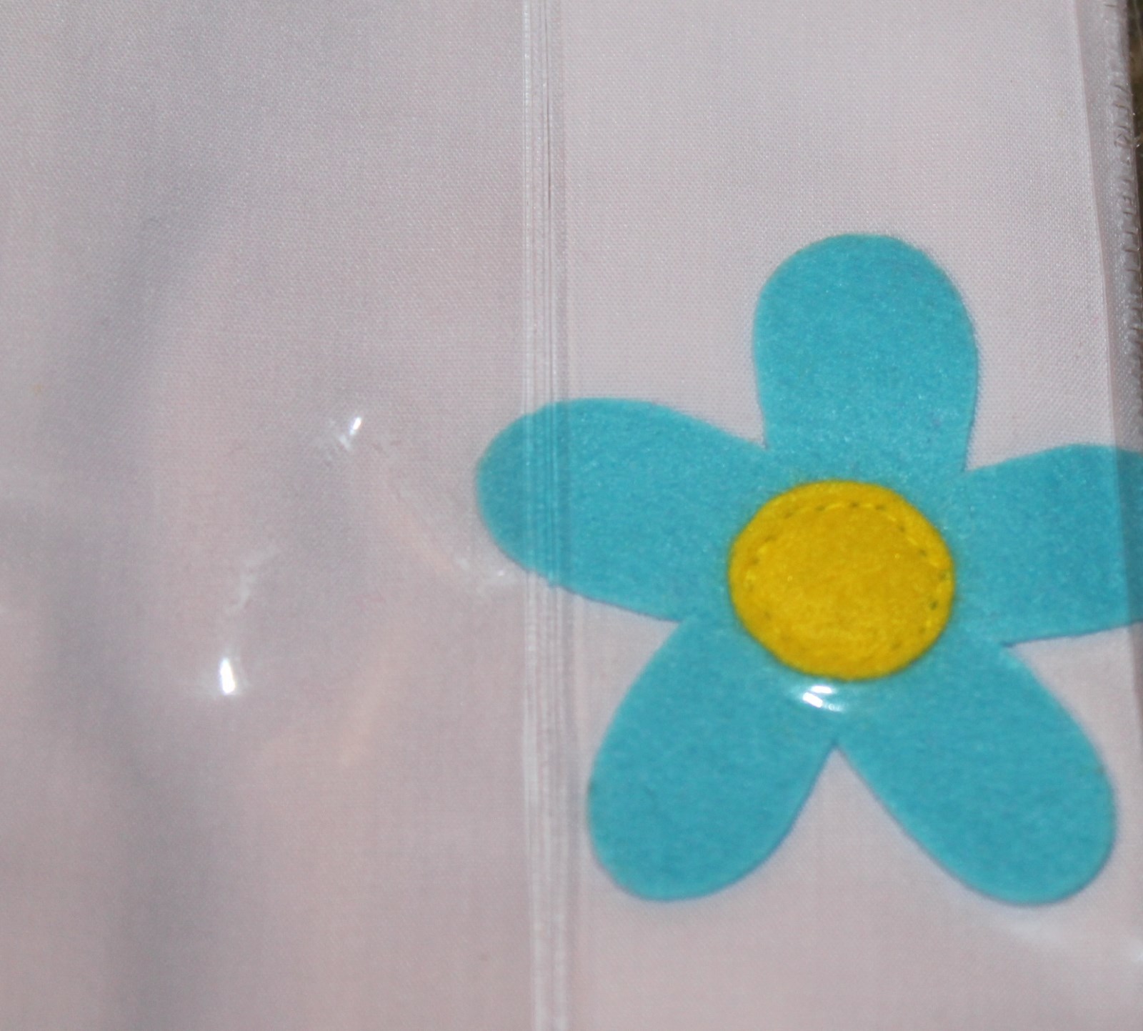 (2) Felt Flower Tab Top Windows Panel White Multi girls room decor new 42×84