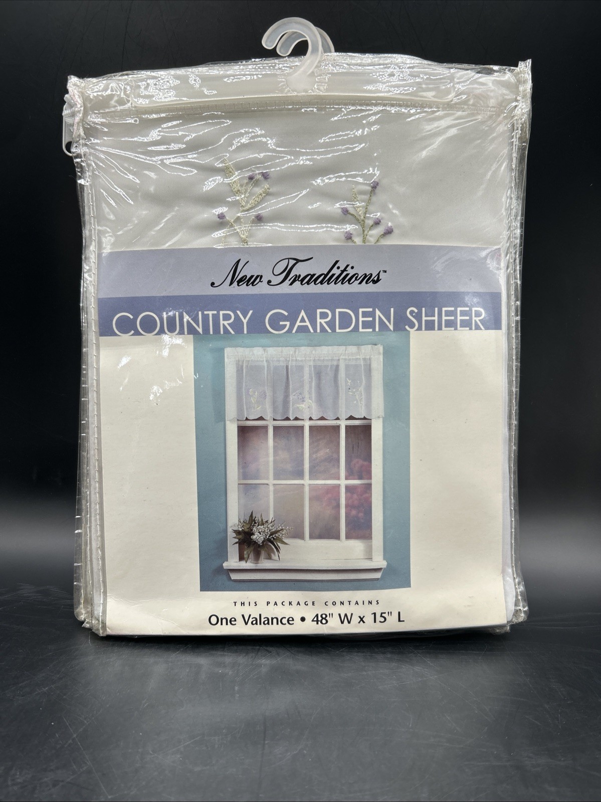 Sears – New Traditions – Country Garden Sheer Valance – Qty. 2