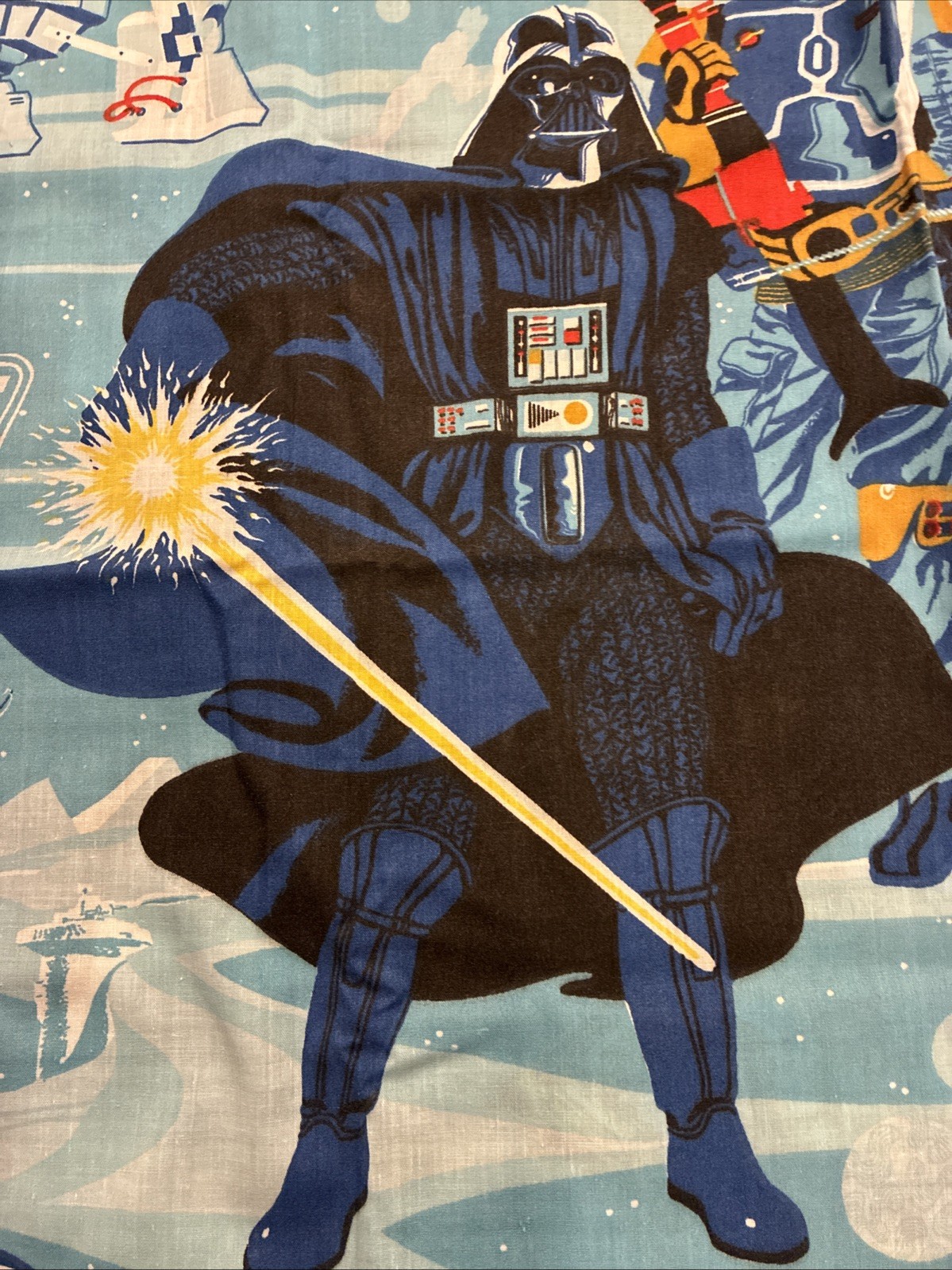 Star Wars EMPIRE STRIKES BACK Curtains 4 Panels 44”L x 32”w Ex Condition 1979