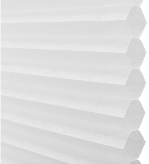White Polyester 35 in.W x 72 in.L Light Filtering Cordless POSH Honeycomb Shade