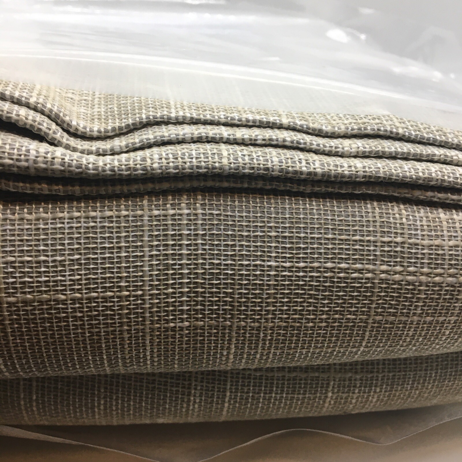 Sunsmart Printed Heathered Blackout Patio Curtains Panel With Taupe Finish New