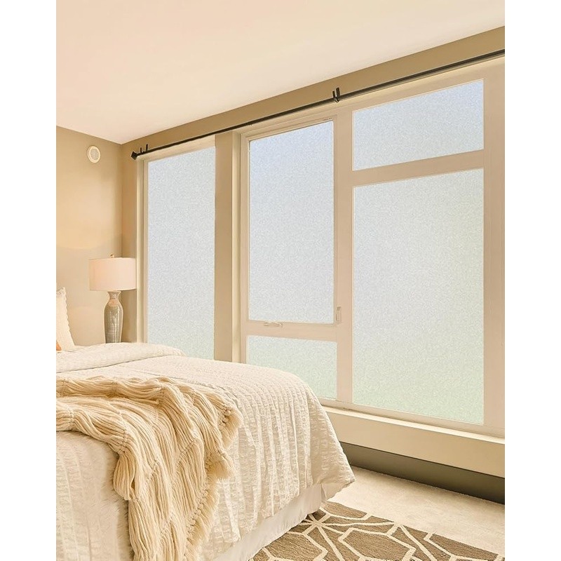 Window Privacy Film Static Cling UV Protection Easy Cut Reusable 17.5×78.7 Inch