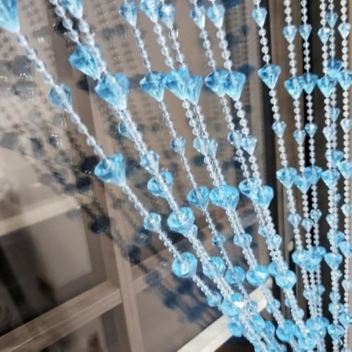 Beaded Curtain Doorways Acrylic Hanging Door Beads String Curtains Dark Blue