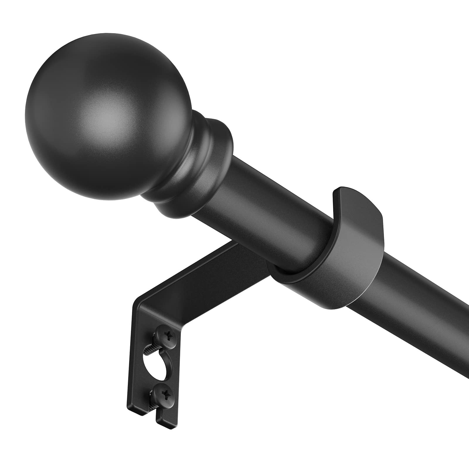 SMODBRODRE Curtain Rods for Window 48 to 84-93, Black 5/8 inch Splicing Singl…