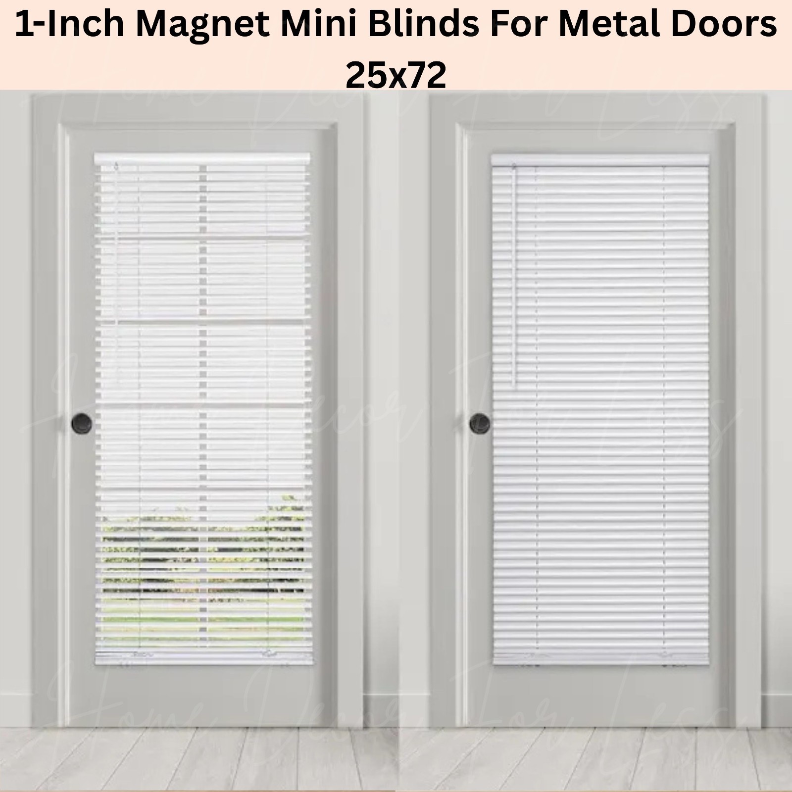 Magnetic Blind For Steel Door Window Vinyl Mini Blind Curtain Magnet Shade 25×72
