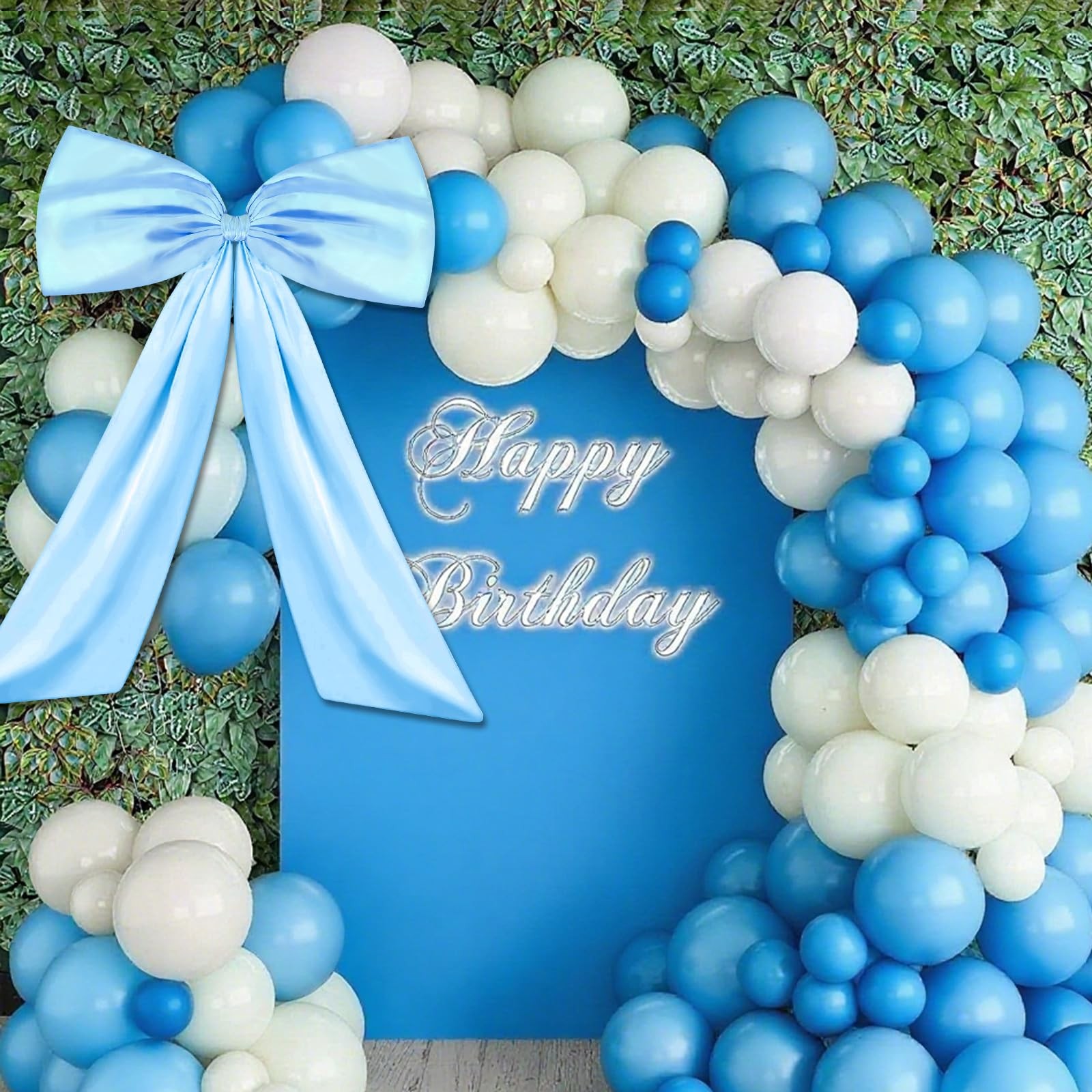 24×36 Inch Giant Sky Blue Bow Decor Big Wall Ribbon Coquette Backdrop
