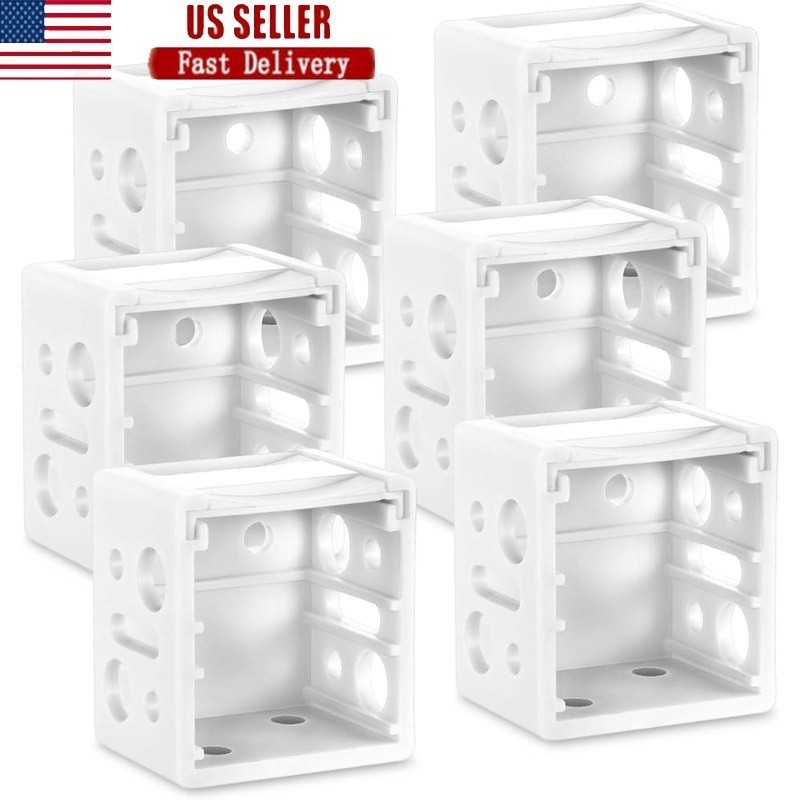 White Blind Brackets 6 Pack Plastic Mounting Hardware Easy Install