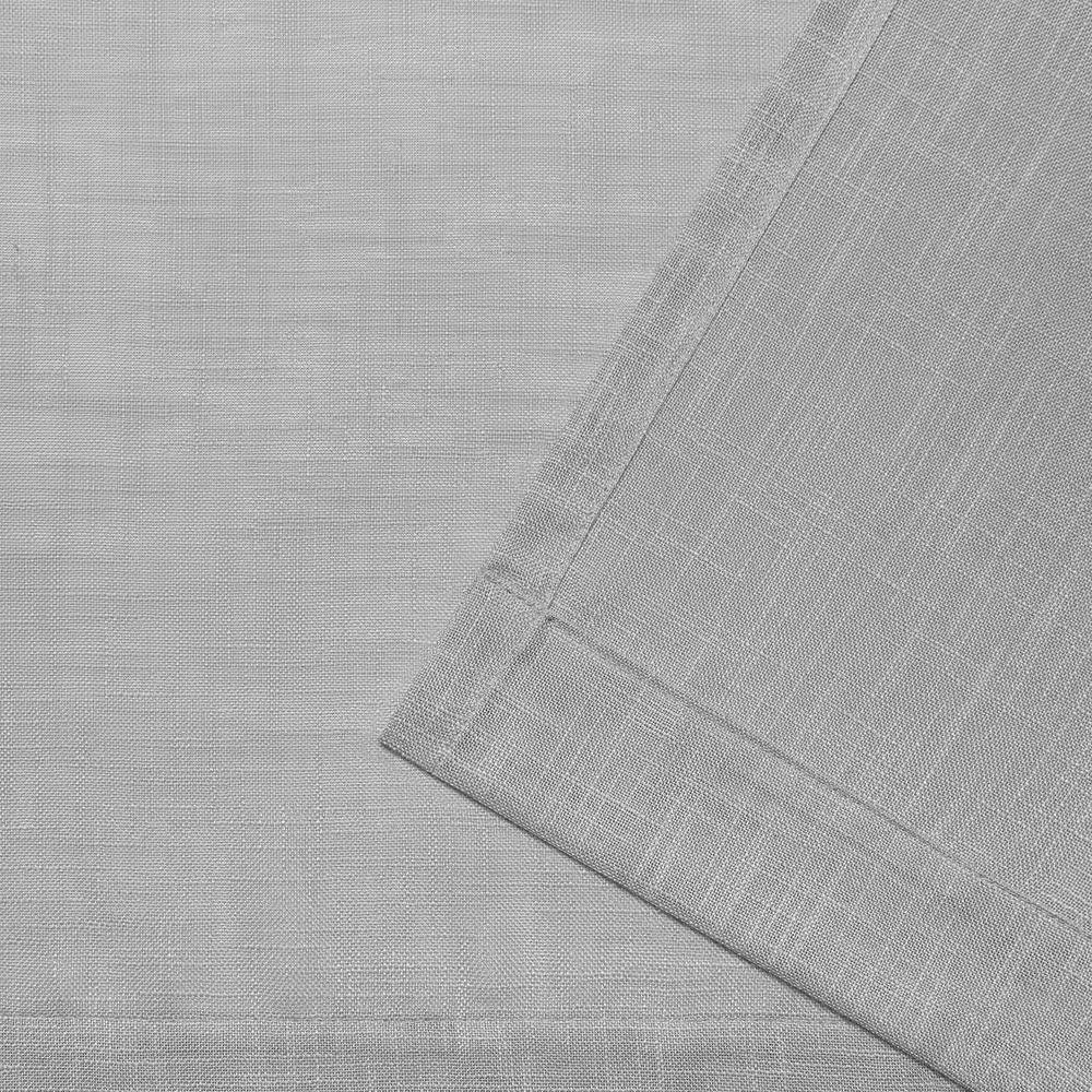 Bella Silver Solid Sheer Tab Top Curtain, 54 In. W X 96 In. L (Set of 2)