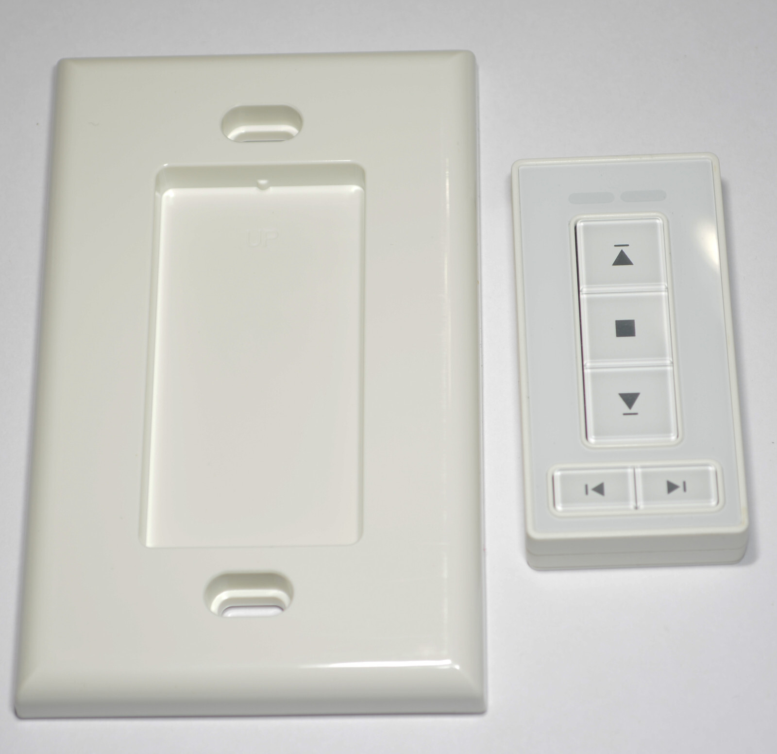 A-OK AC135-02 Roller Shade Motor Wall Mount Remote Control – White – 2 Channel