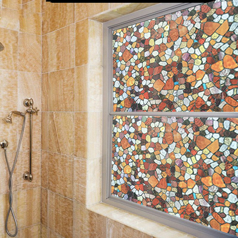 3D Mosaic Window Films Static Cling Glass Sticker Opaque Privacy Home Decor Chic