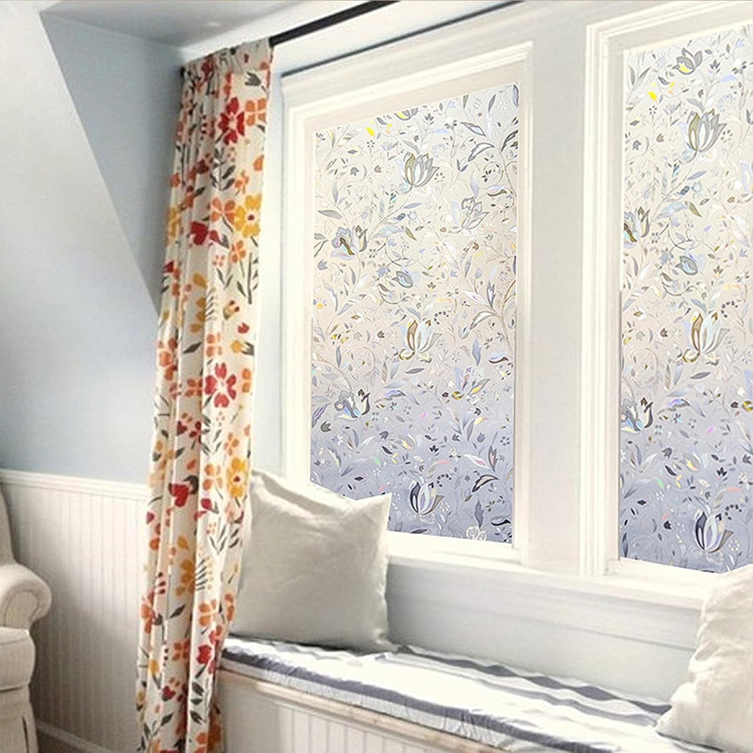 Window Film, Decorative Window Privacy Film, 3D Stained Glass Window Sticker,…