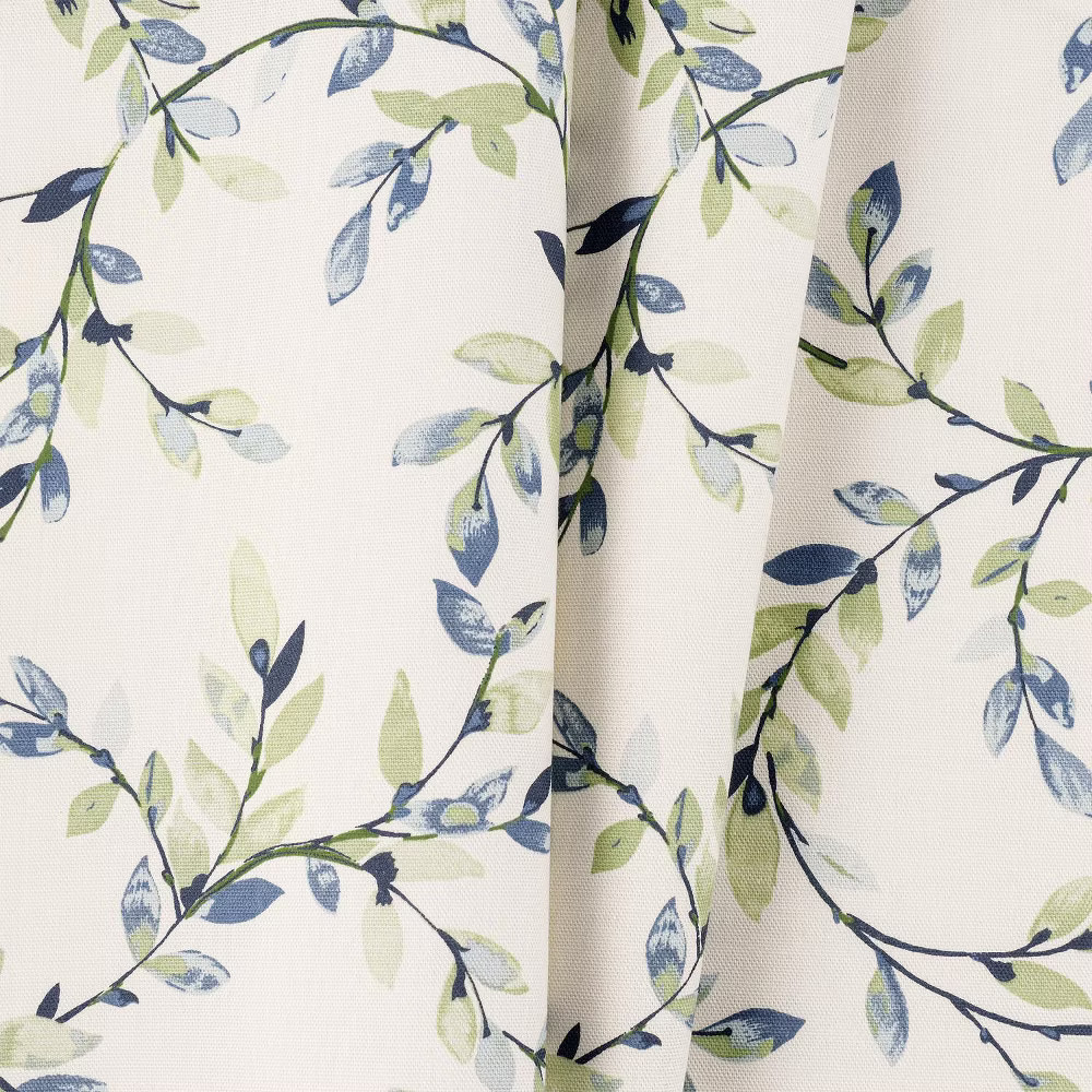 Ellis Vintage Stylish Medium Scale Printed Vine Pattern 1.5″ Rod Pocket Tailored