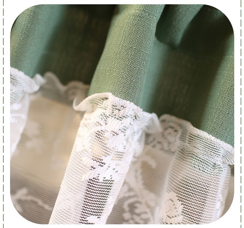 Lace Half Short Curtain Cabinet Cafe Window Drape One Panel Valance Home Decor