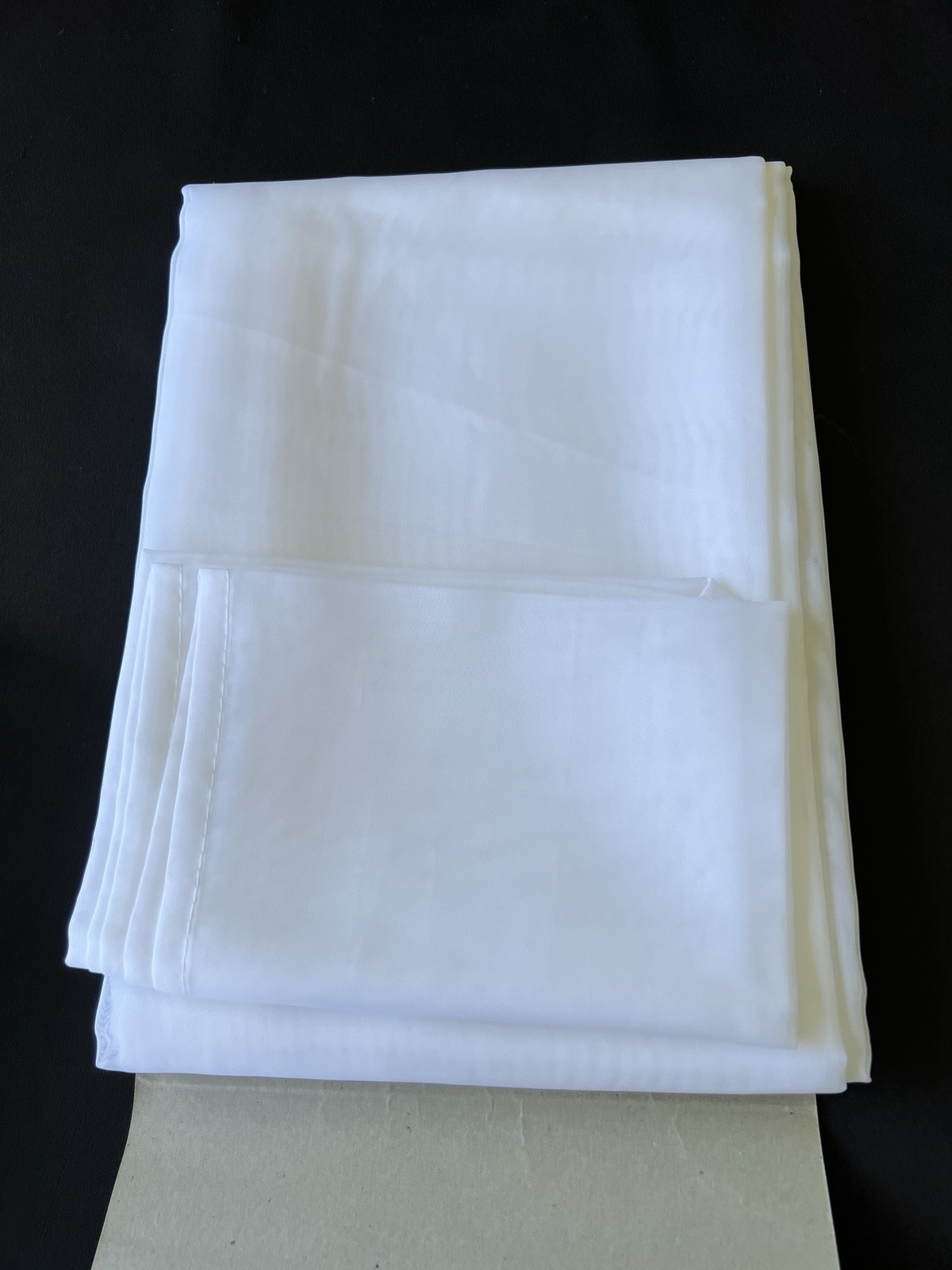 1 WHITE Piece Solid Voile Window Scarf Treatment See Through 28.5” x 144”