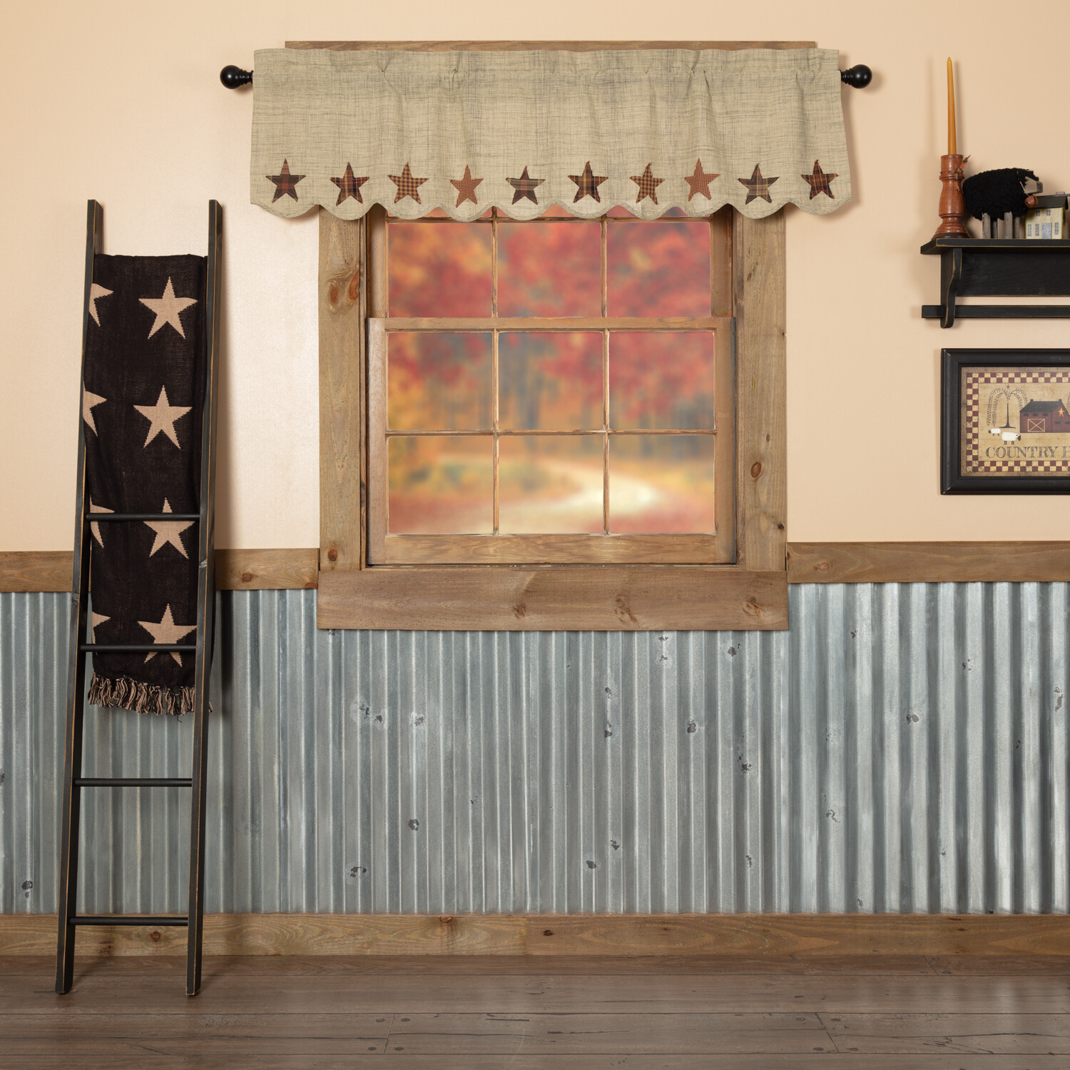 ABILENE STAR VALANCE CURTAIN 16X60