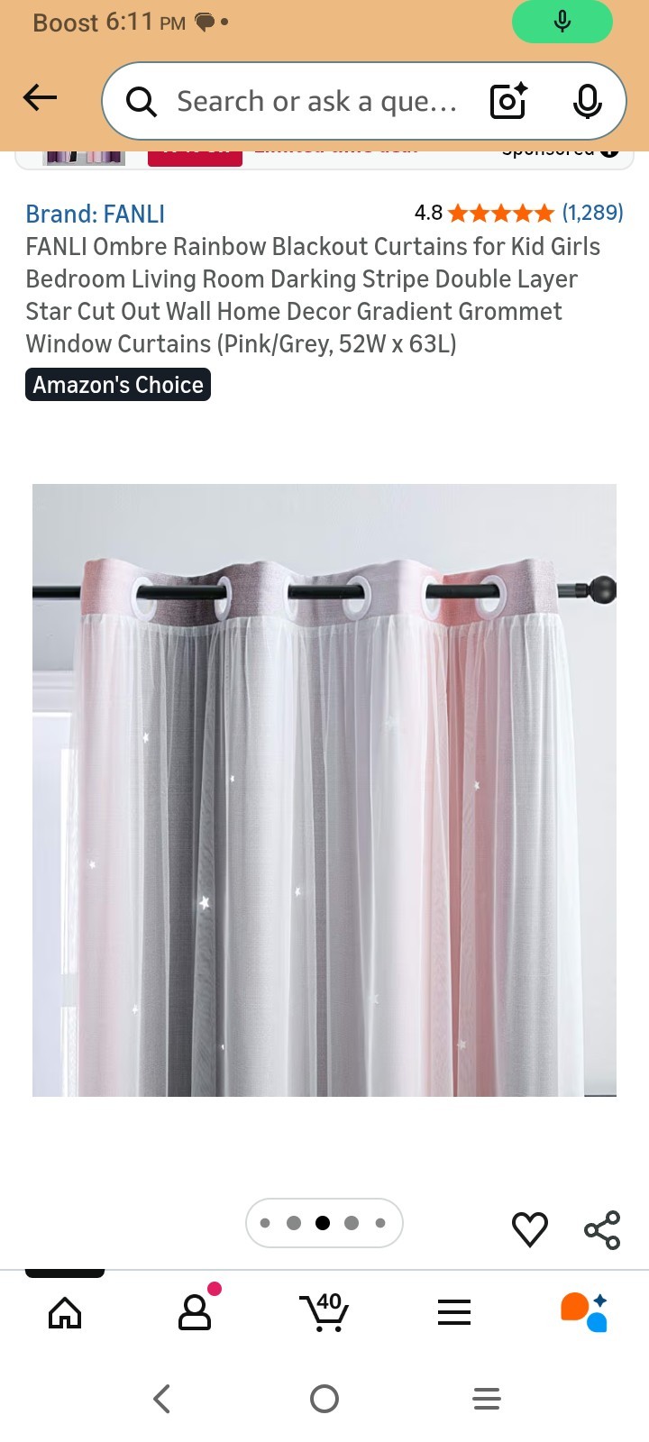 Pink And Grey Ombre Curtains